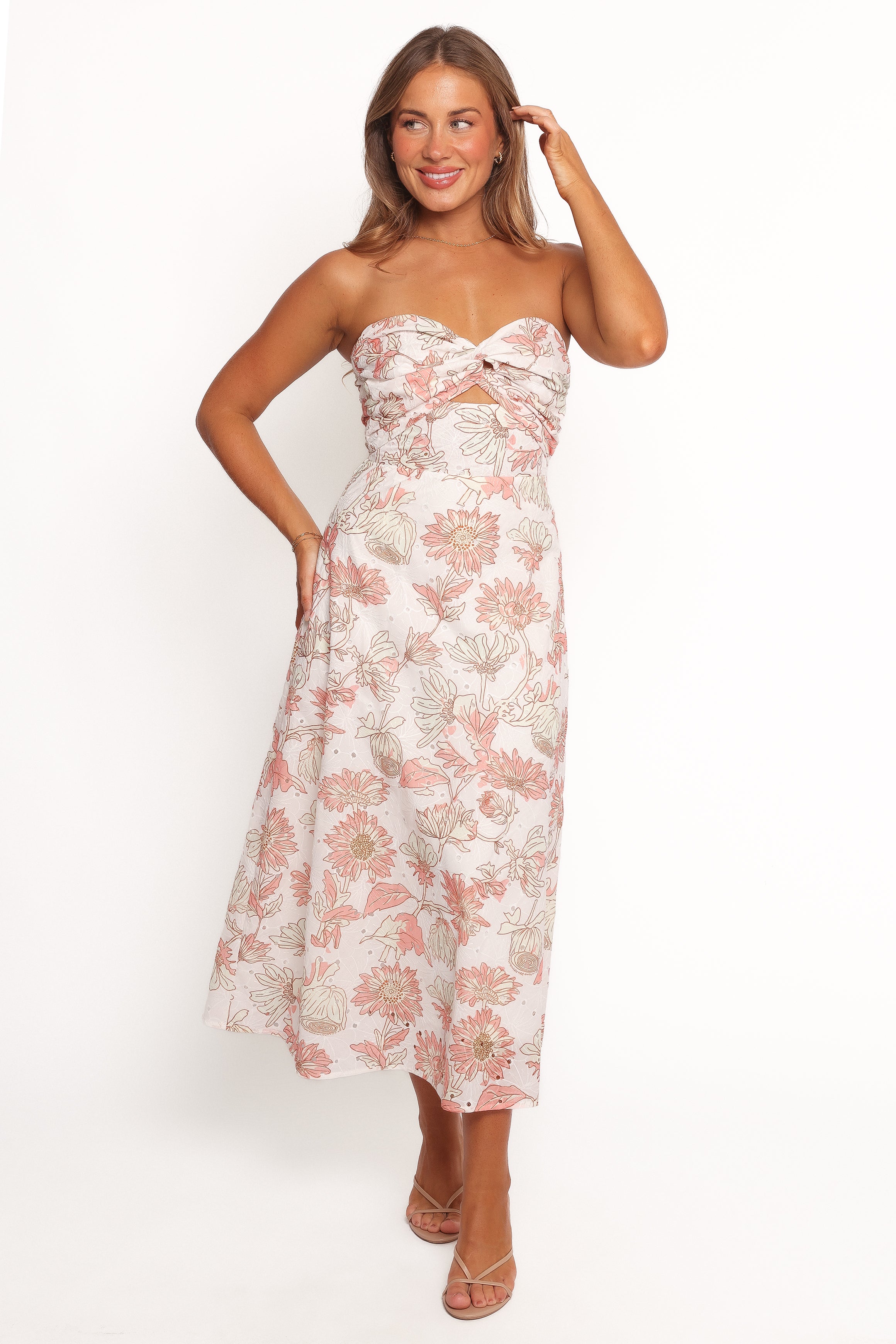 Petal and Pup USA DRESSES Calantha Maxi Dress - Pink Floral