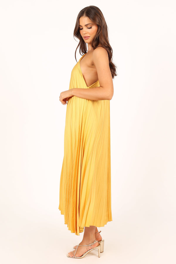 Petal and Pup USA DRESSES Cali One Shoulder Maxi Dress - Saffron