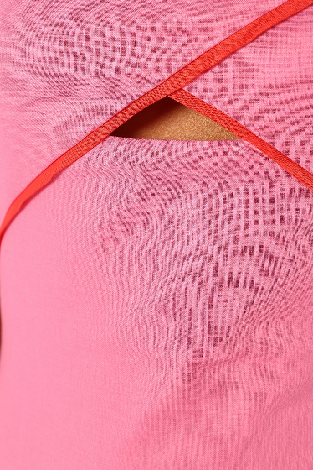 Petal and Pup USA DRESSES Callie Contrast Trim Maxi Dress - Pink