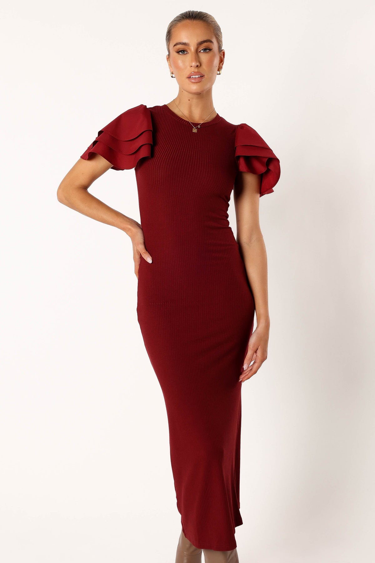 Petal and Pup Women's Cally Ruffle Sleeve Maxi Dress
