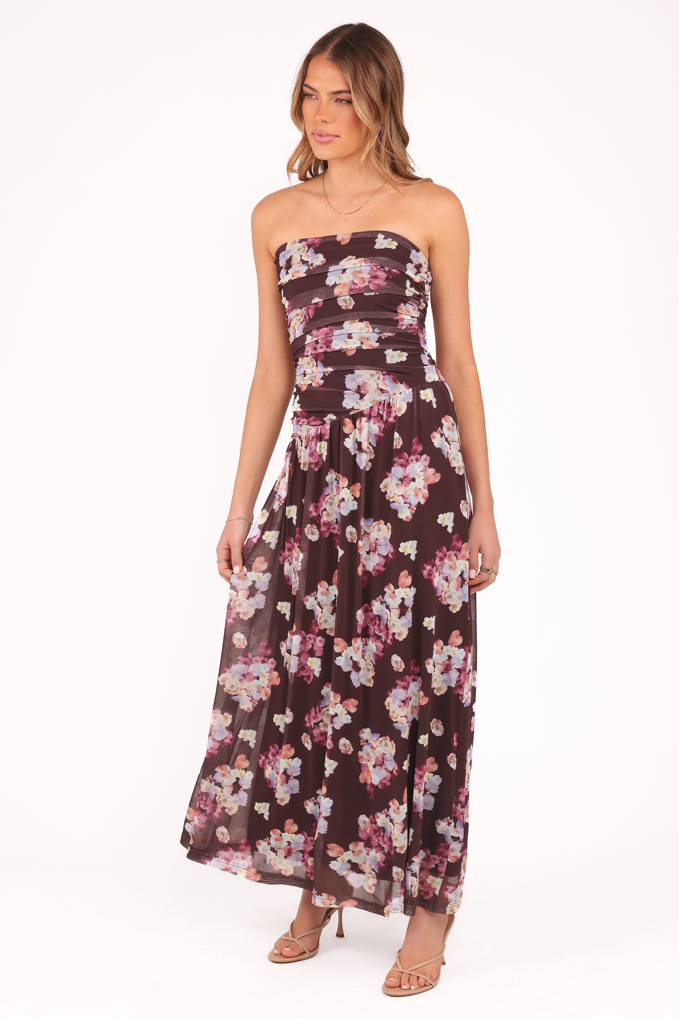 Petal and Pup USA DRESSES Calypso Maxi Dress - Purple Floral