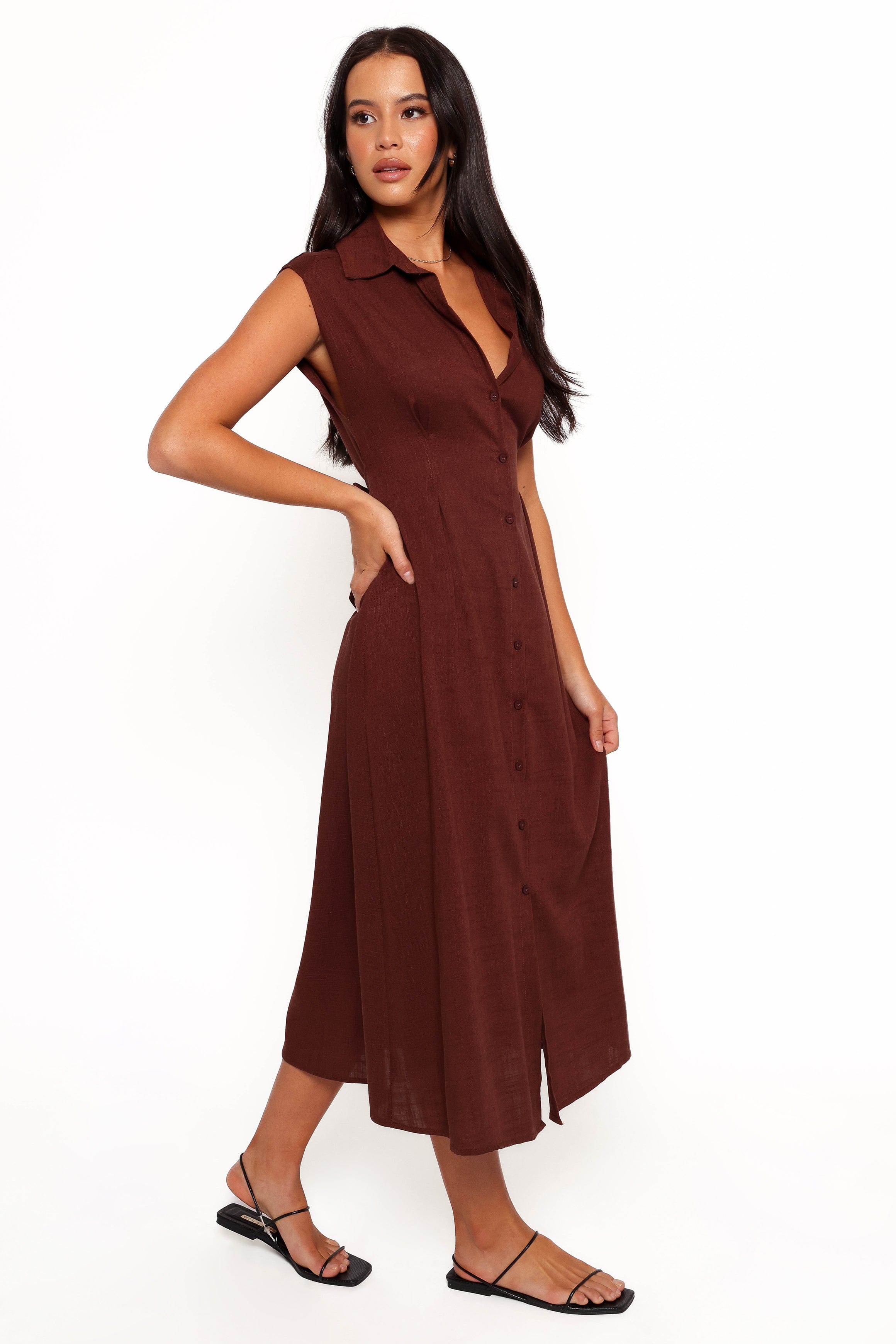 Cami Midi Dress - Chocolate Brown | Petal & Pup USA Cami Midi Dress - Chocolate Brown | Petal & Pup USA