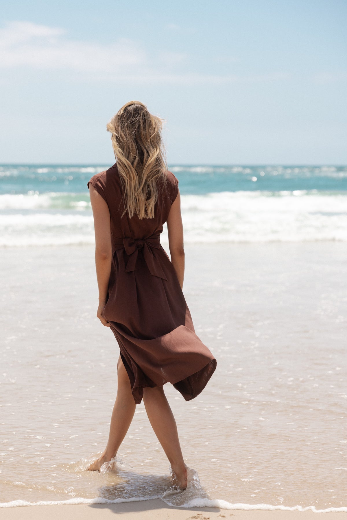 petal and pup brown floral dress Cami Midi Dress - Chocolate Brown