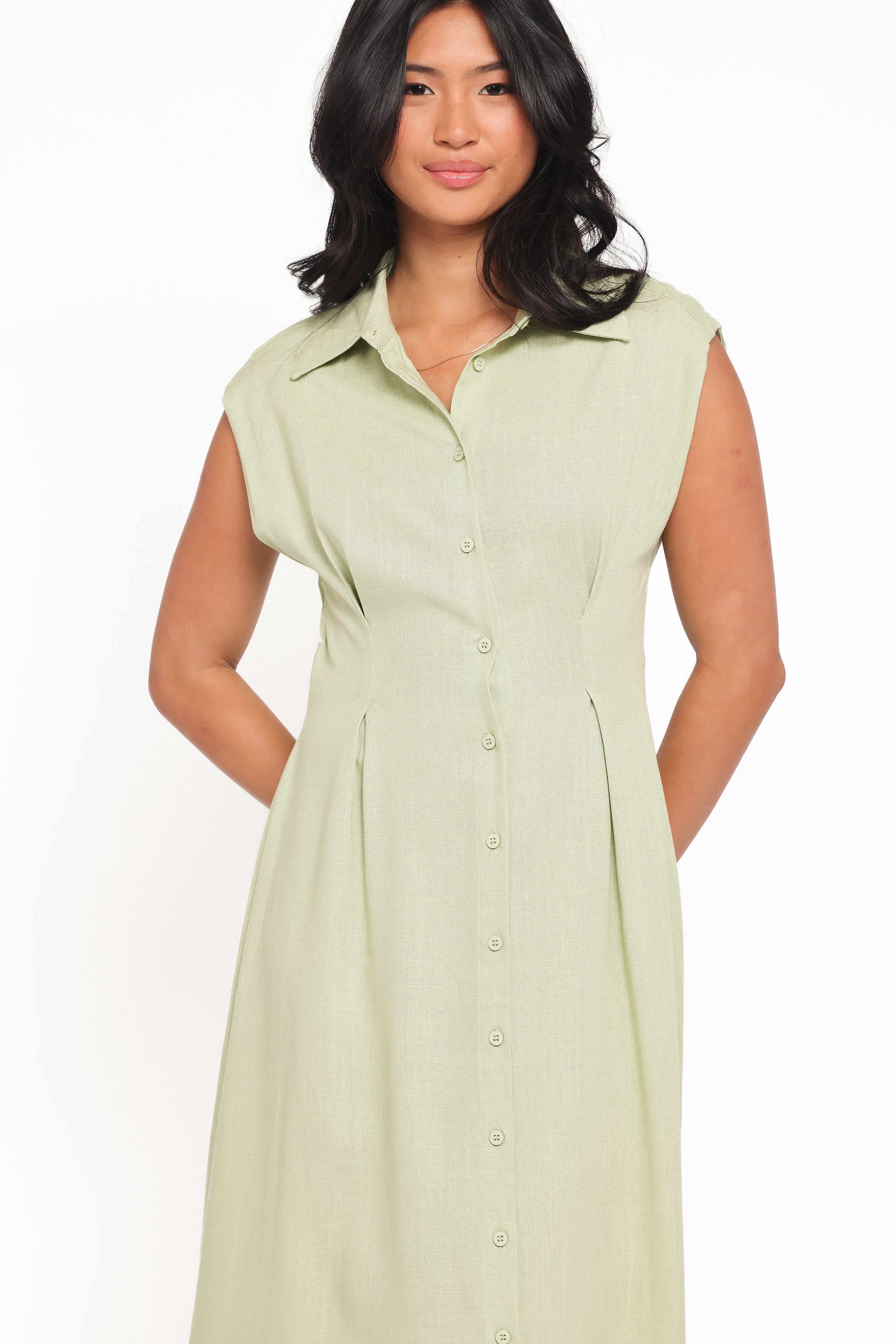Petal and Pup USA DRESSES Cami Midi Dress - Green