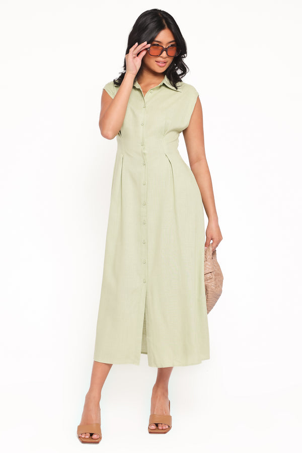 Petal and Pup USA DRESSES Cami Midi Dress - Green