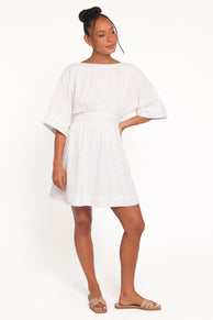 Petal and Pup USA DRESSES Camila Open Back Mini Dress - White