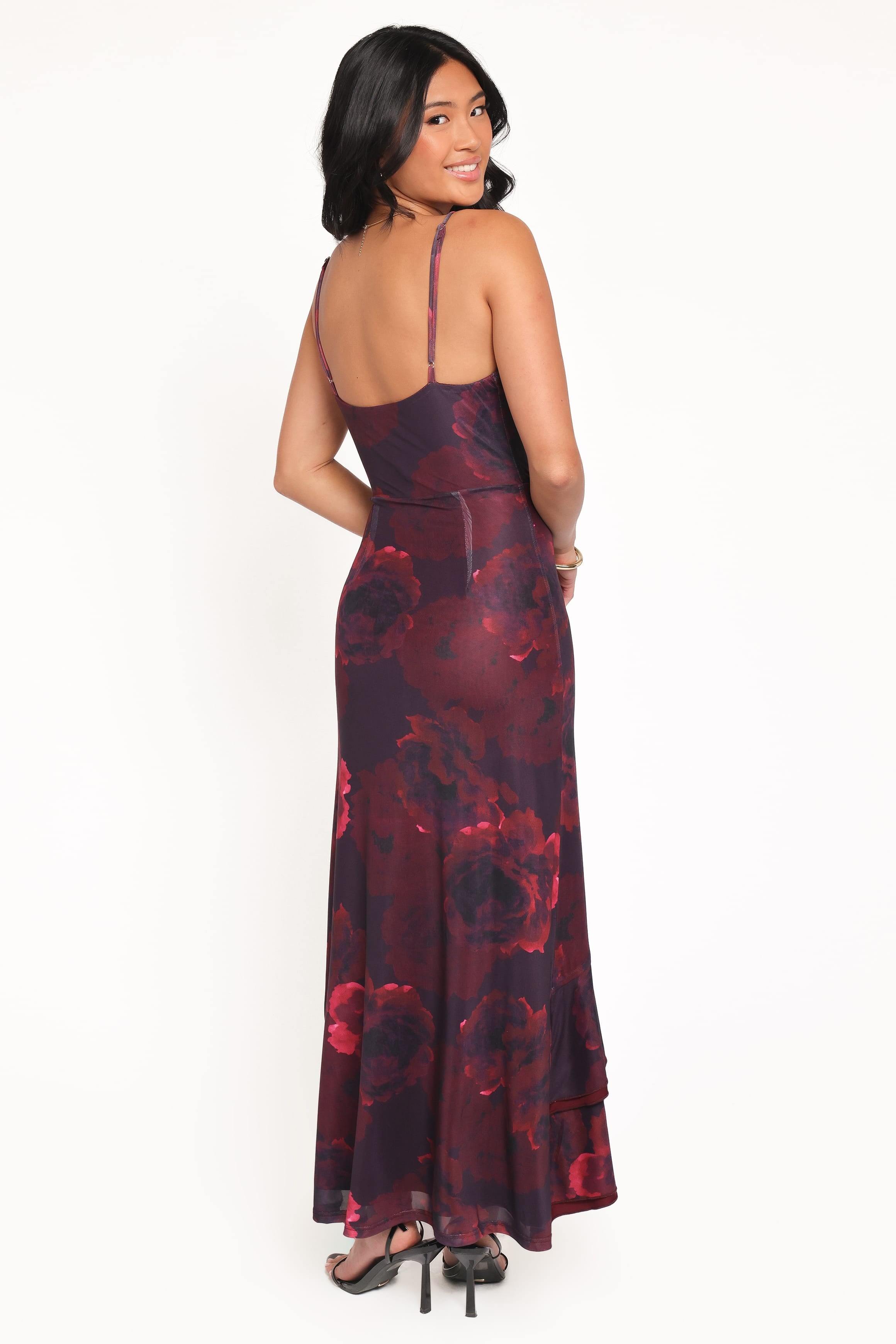 Petal and Pup USA DRESSES Carella Maxi Dress - Red Floral