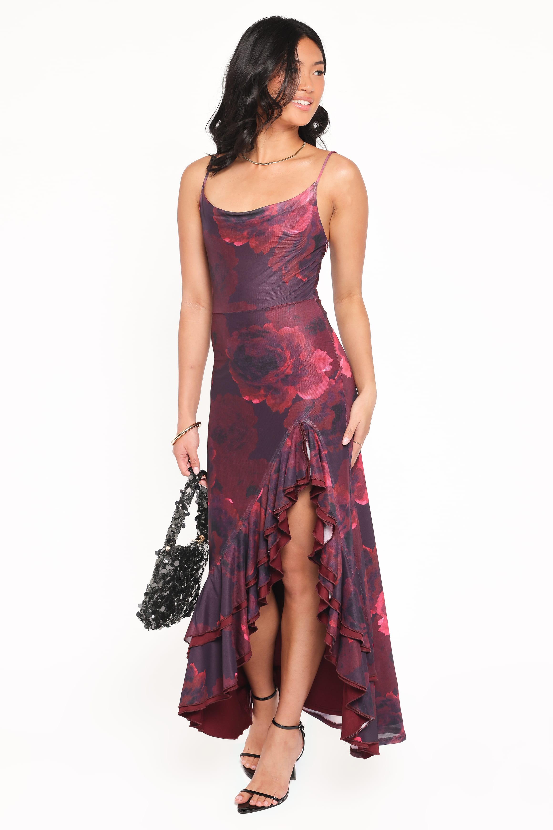 Petal and Pup USA DRESSES Carella Maxi Dress - Red Floral