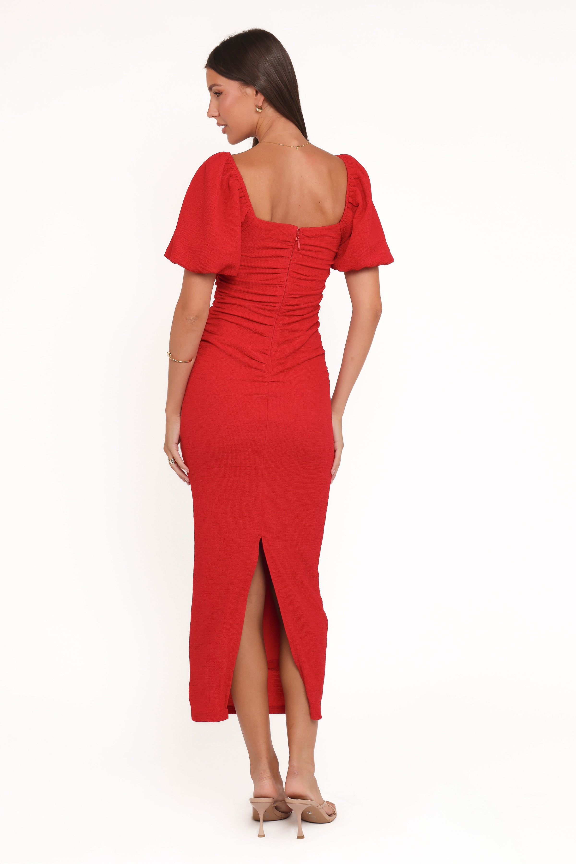 Petal and Pup USA DRESSES Carey Midi Dress - Red