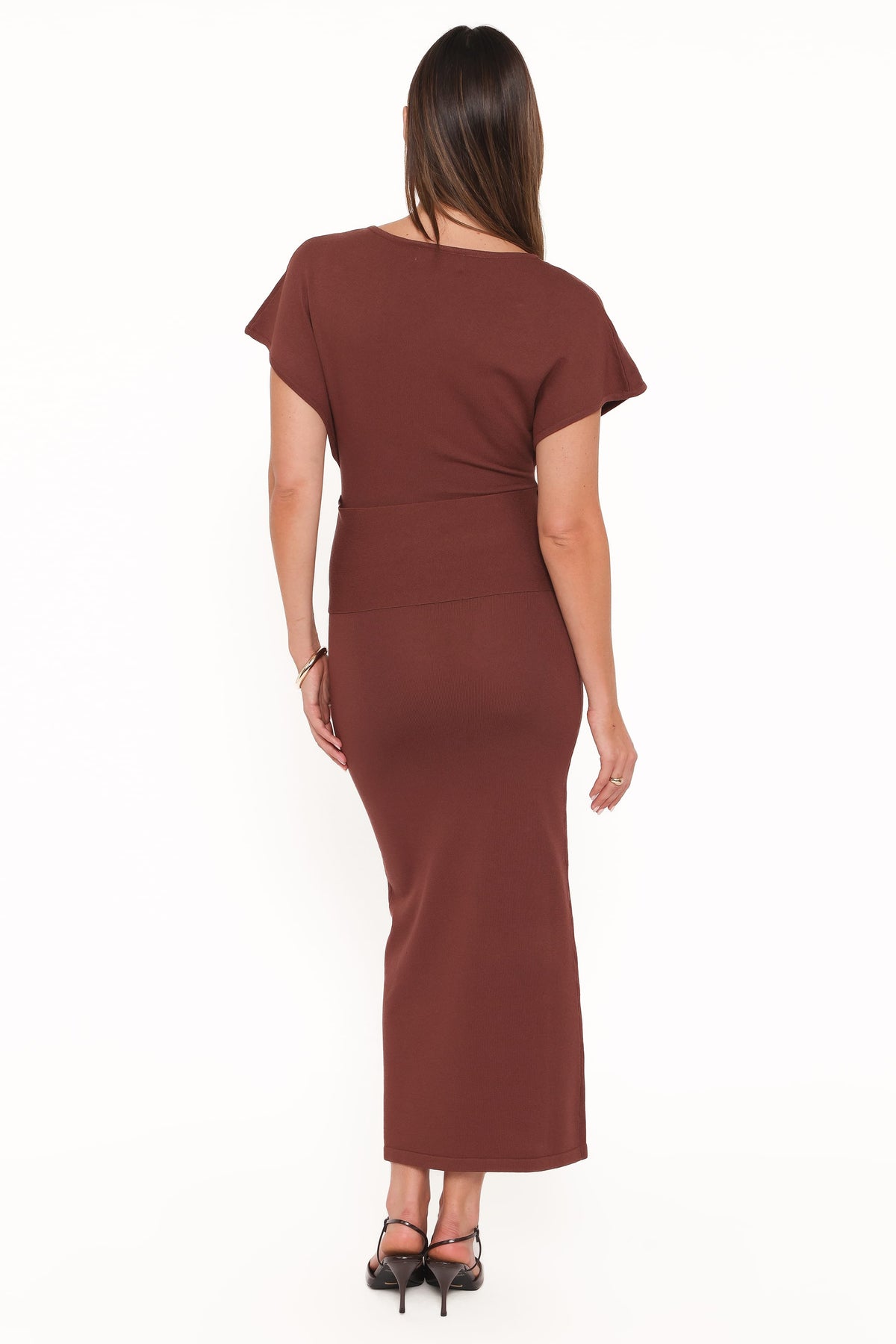 Petal and Pup USA DRESSES Carlina Midi Dress - Brown