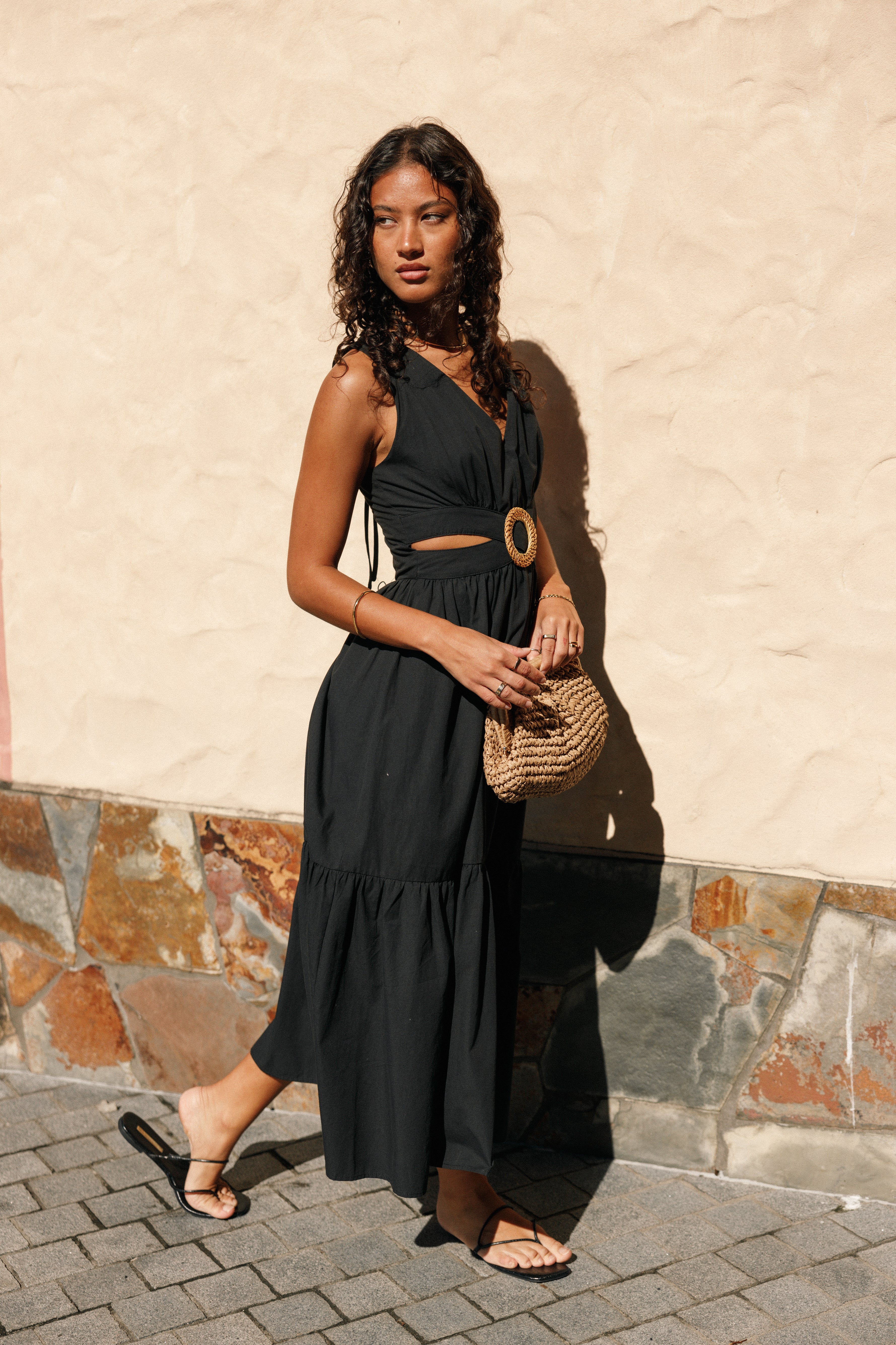 Carmella Midi Dress - Black | Petal & Pup USA
