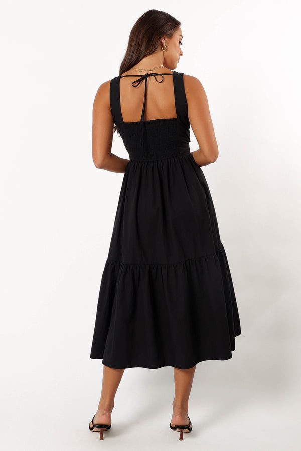 Petal and Pup USA DRESSES Carmella Midi Dress - Black