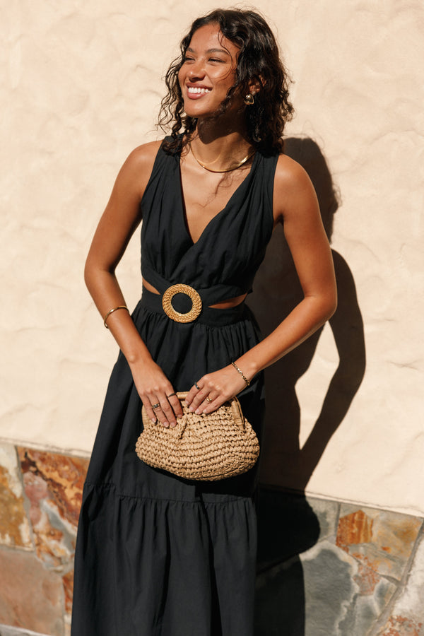 Carmella Midi Dress - Black, S, Petal & Pup Carmella Midi Dress - Black, S, Petal & Pup