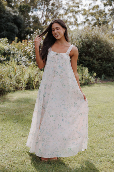 Caroline Maxi Dress - Pastel Pink Floral | Petal & Pup USA