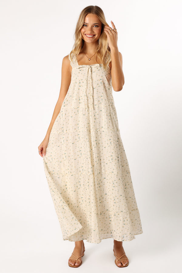 DRESSES @Caroline Maxi Dress - Yellow Floral