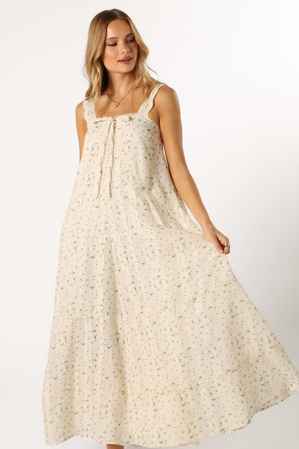 DRESSES @Caroline Maxi Dress - Yellow Floral