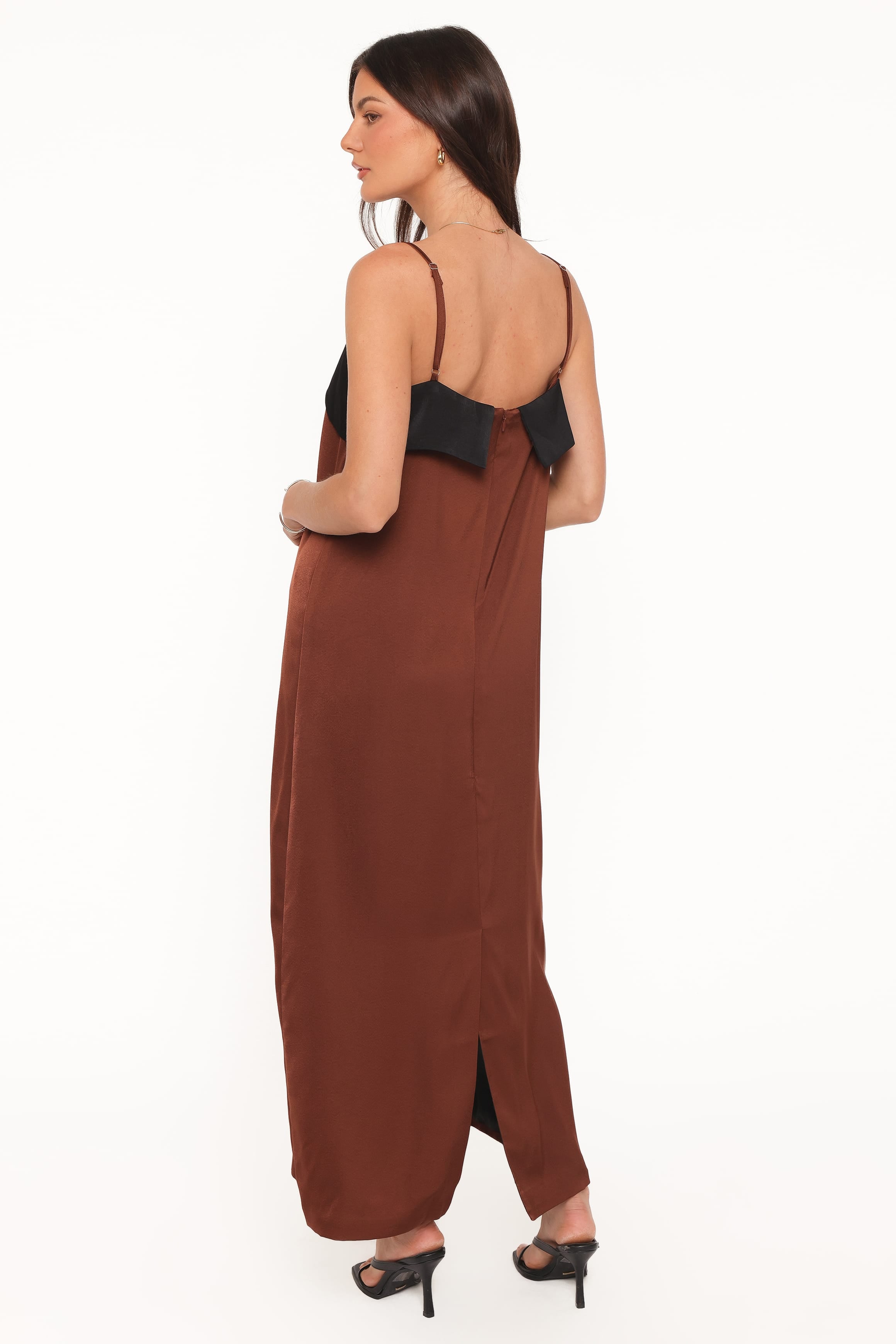 Petal and Pup USA DRESSES Cartia Midi Dress - Black/Brown