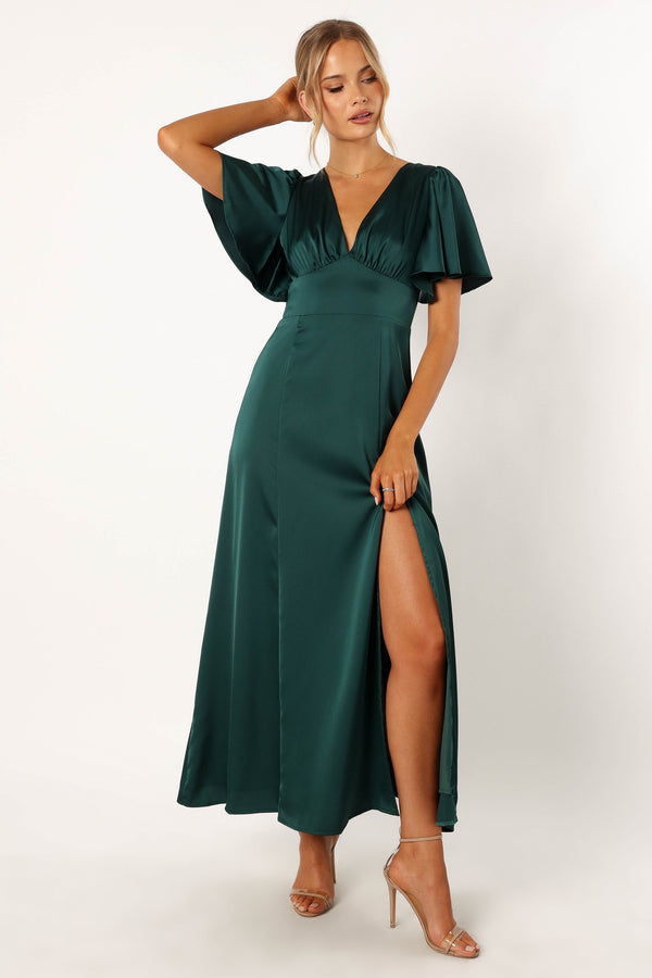 Petal and Pup USA DRESSES Casper Maxi Dress - Hunter Green