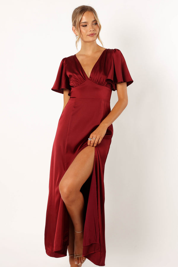 Petal and Pup USA DRESSES Casper Maxi Dress - Wine