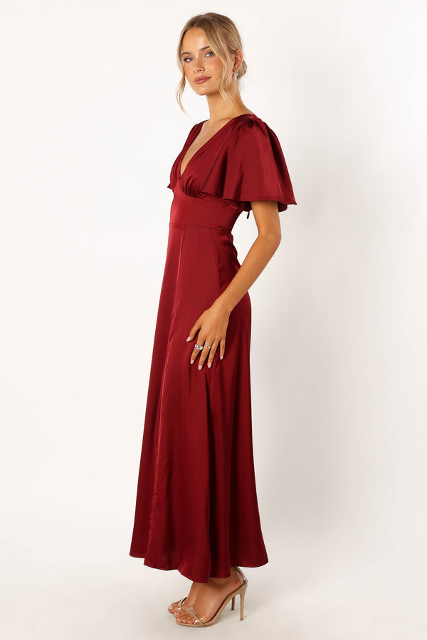 Petal and Pup USA DRESSES Casper Maxi Dress - Wine