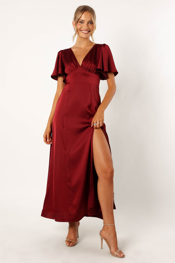 Petal and Pup USA DRESSES Casper Maxi Dress - Wine