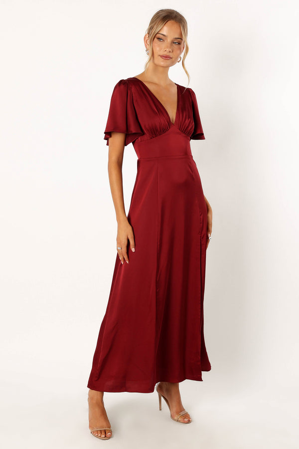 Petal and Pup USA DRESSES Casper Maxi Dress - Wine