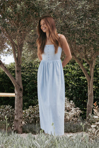 Petal and Pup USA DRESSES Caty Maxi Dress - Pale Blue