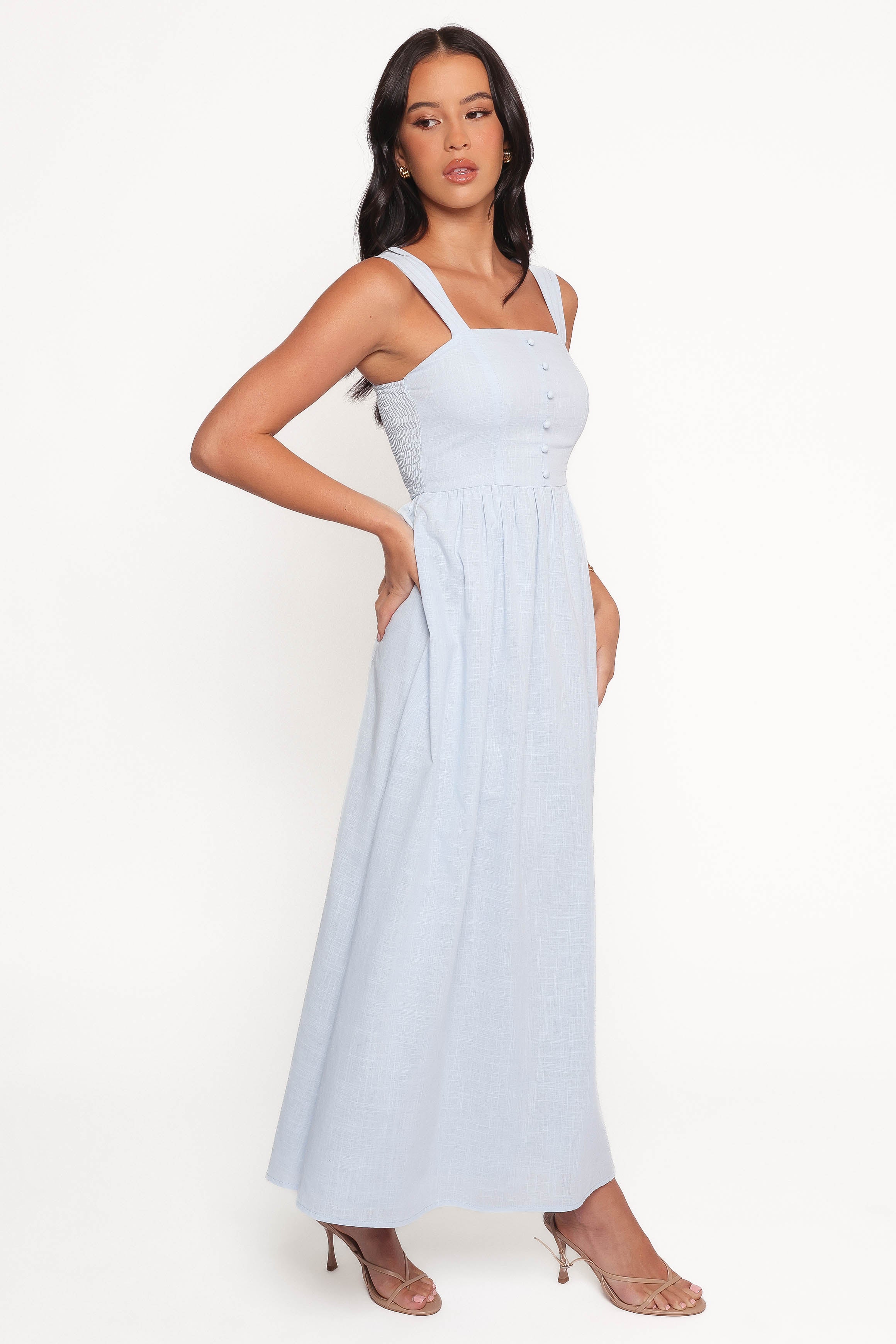 Petal and Pup USA DRESSES Caty Maxi Dress - Pale Blue