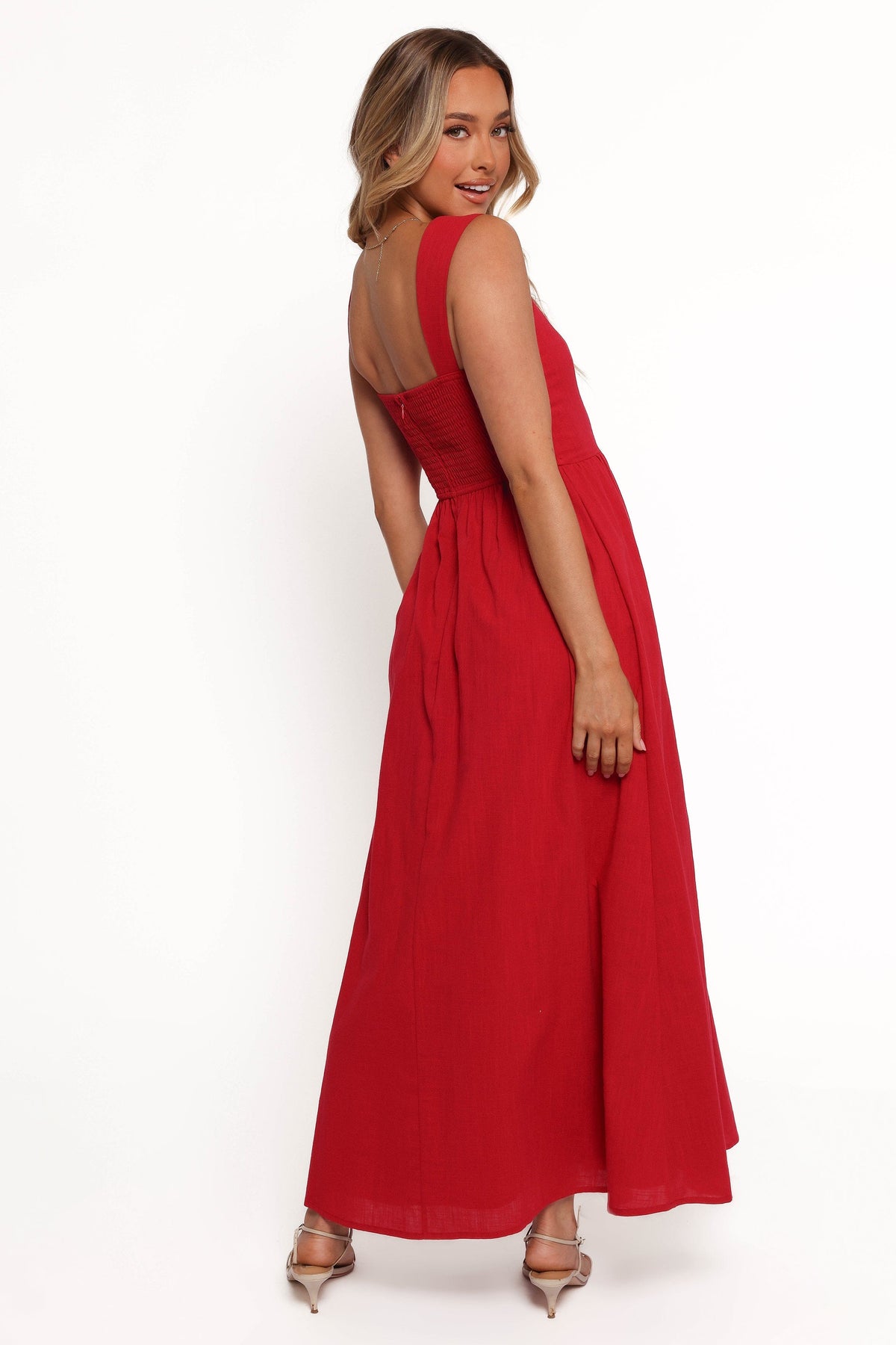 red maxi dress casual Petal and Pup Women's Caty Maxi Dress