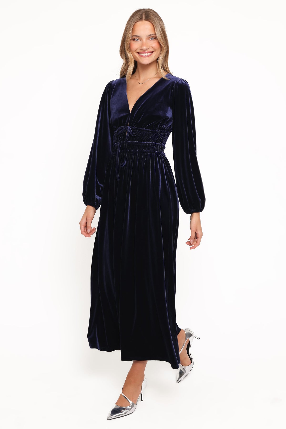 Cece Velvet Long Sleeve Maxi Dress Cece Velvet Long Sleeve Maxi Dress