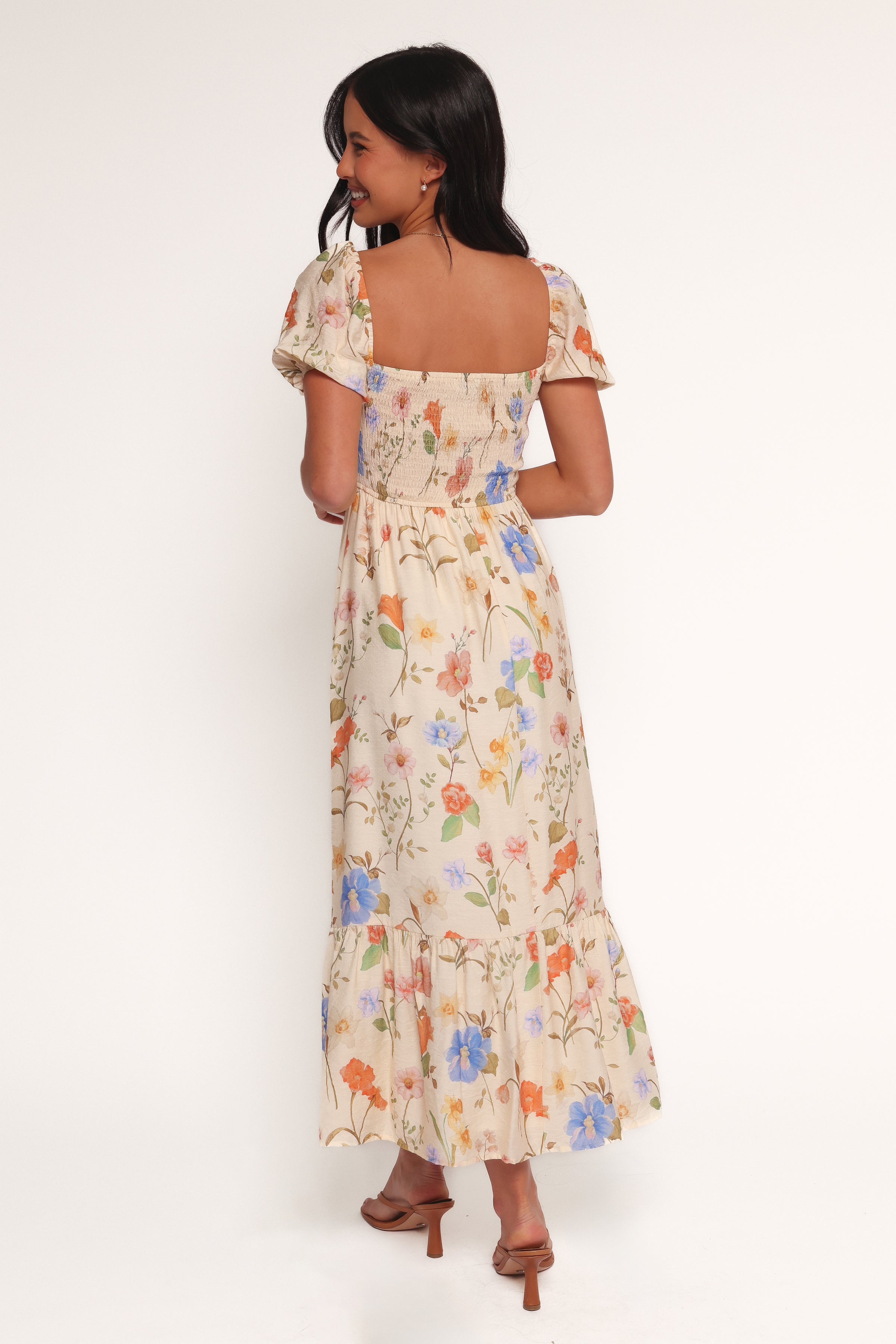 Petal and Pup USA DRESSES Cecelia Puff Sleeve Maxi Dress - Floral