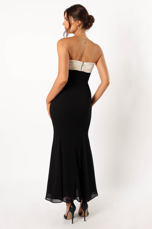 Petal and Pup USA DRESSES Cecilia Strapless Maxi Dress - Black