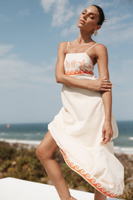 Petal and Pup USA DRESSES Ceecee Maxi Dress - Beige