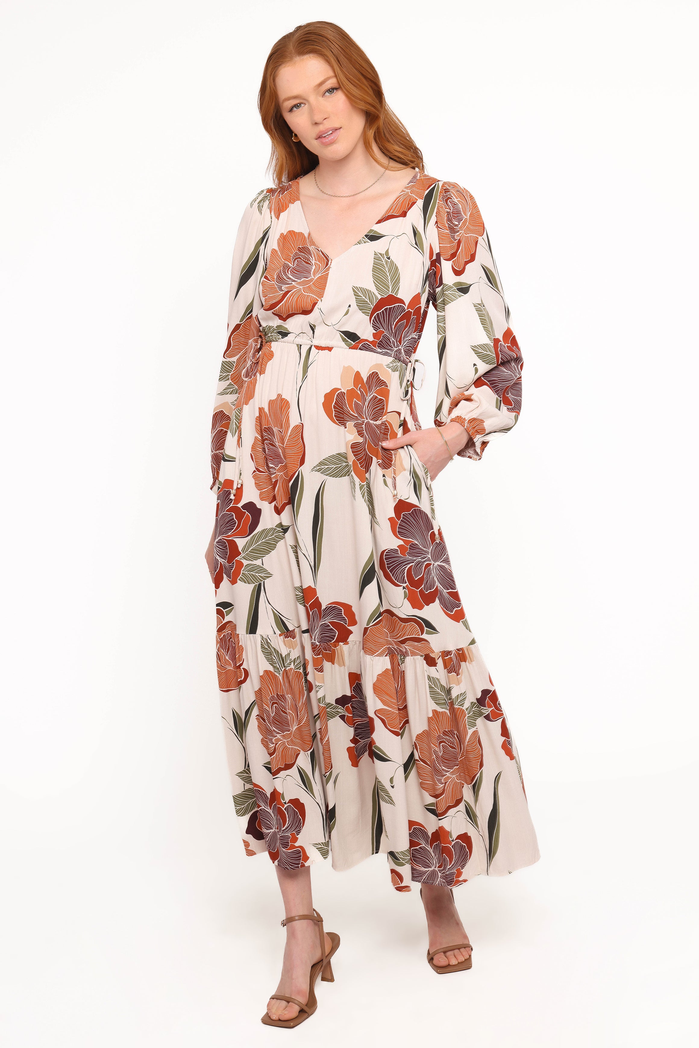 Petal and Pup USA DRESSES Cerwin Midi Dress - Fall Floral