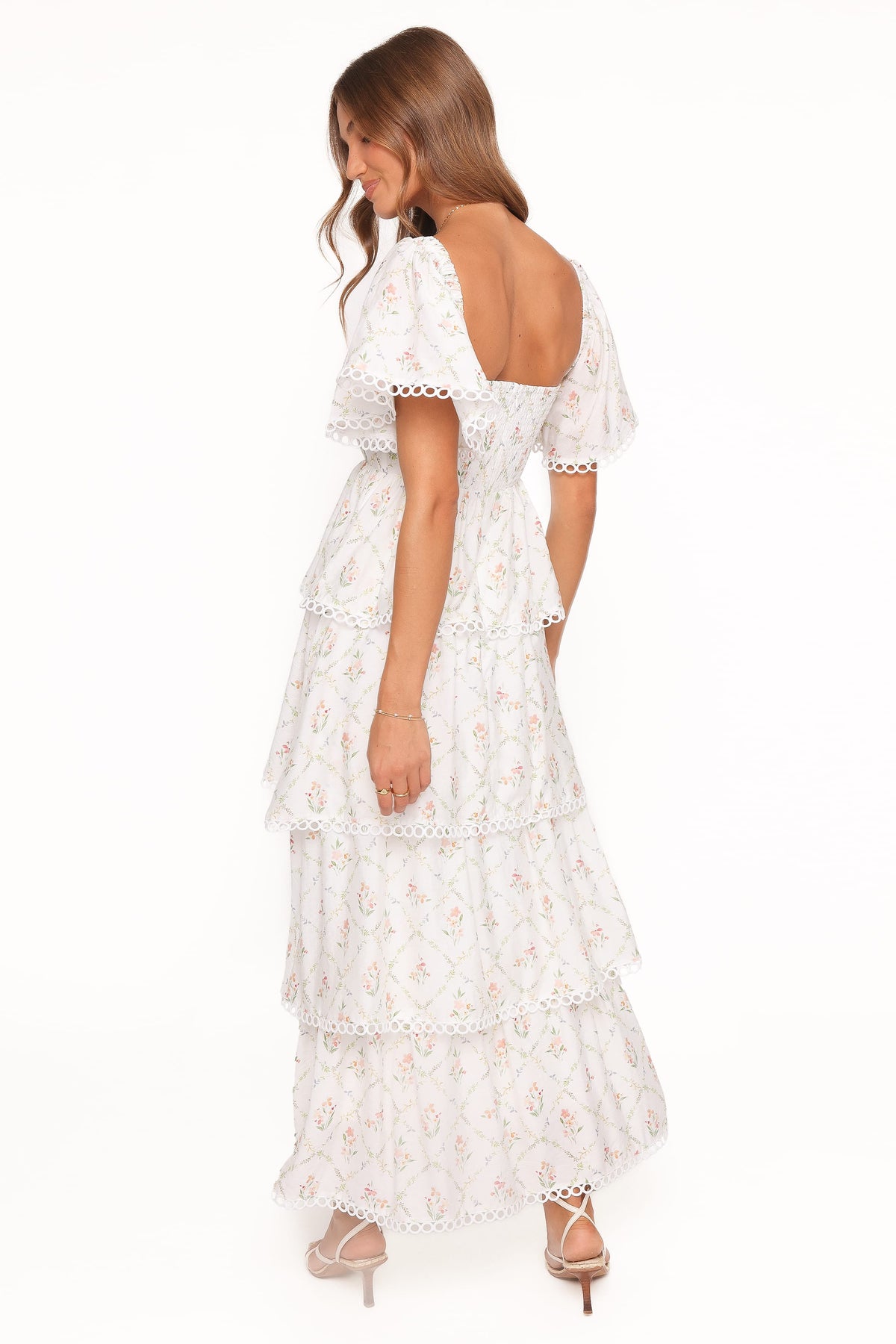contrast lace corset maxi dress Satin and lace corset maxi dress 44 (FR) / Black