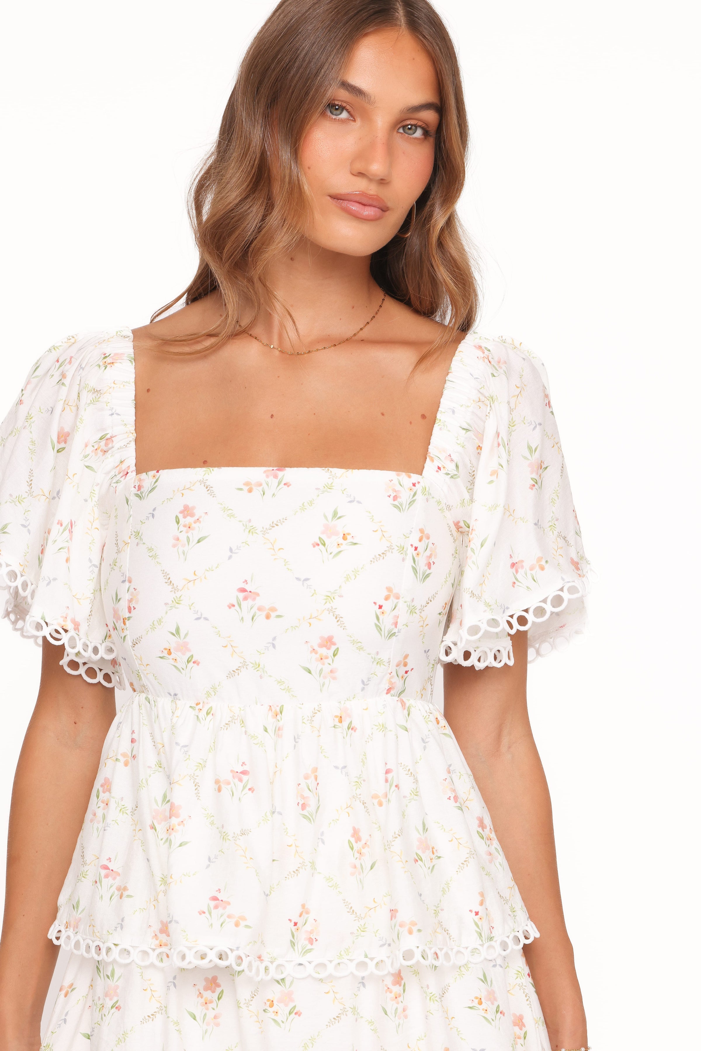Chapel Maxi Dress - White Vintage Floral Chapel Maxi Dress - White Vintage Floral