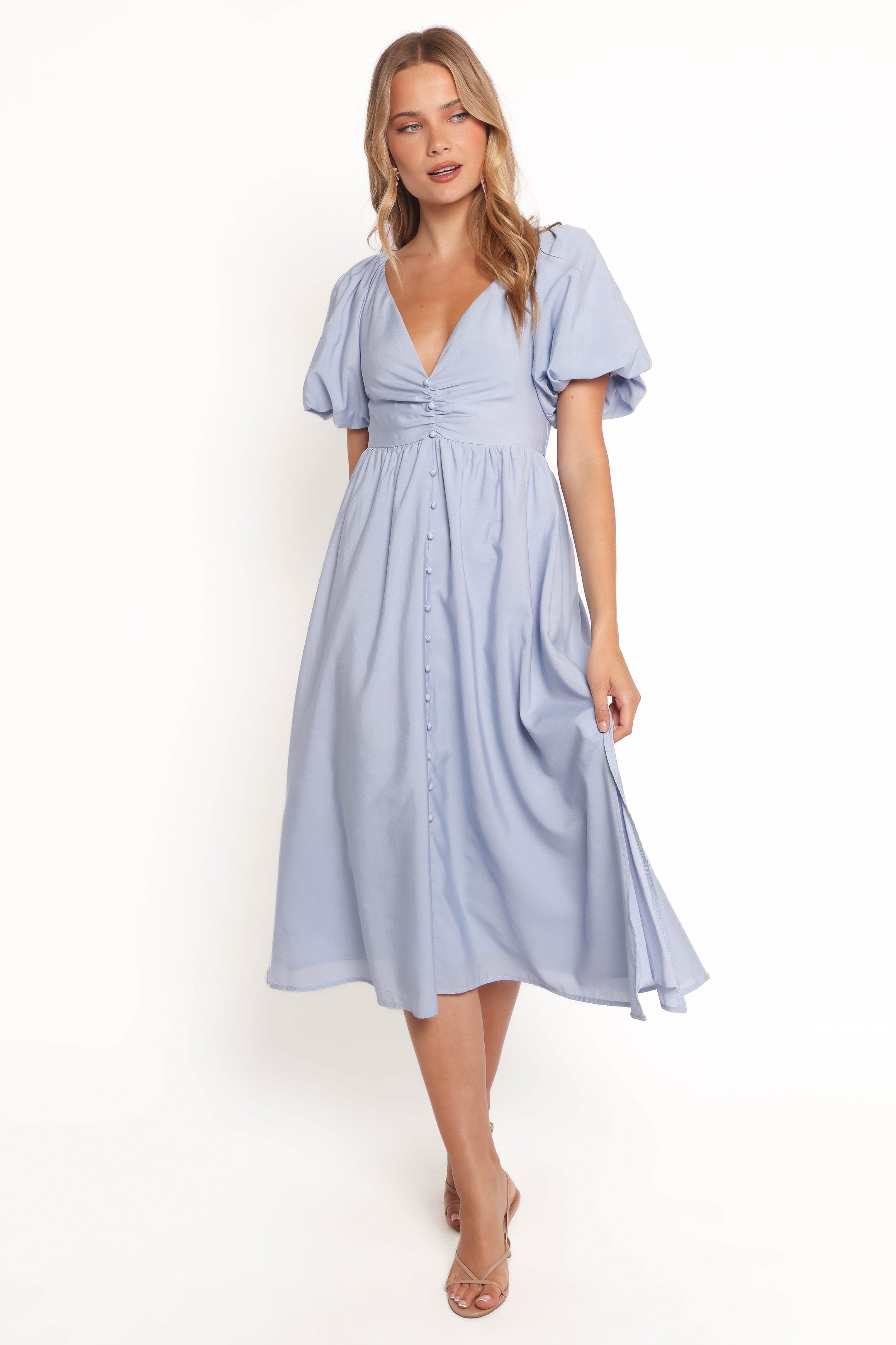 Petal and Pup USA DRESSES Charley Midi Dress - Blue