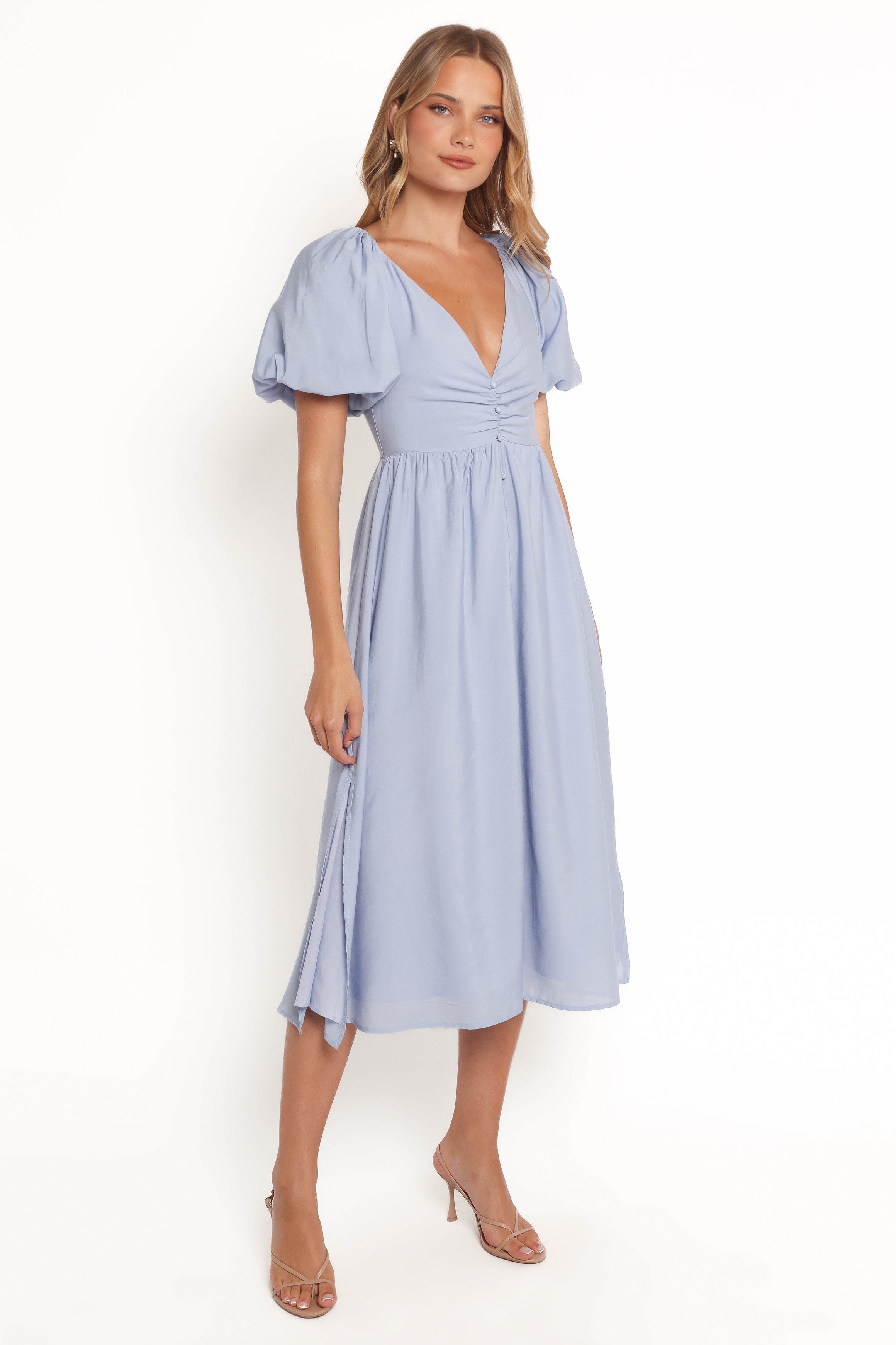 Petal and Pup USA DRESSES Charley Midi Dress - Blue
