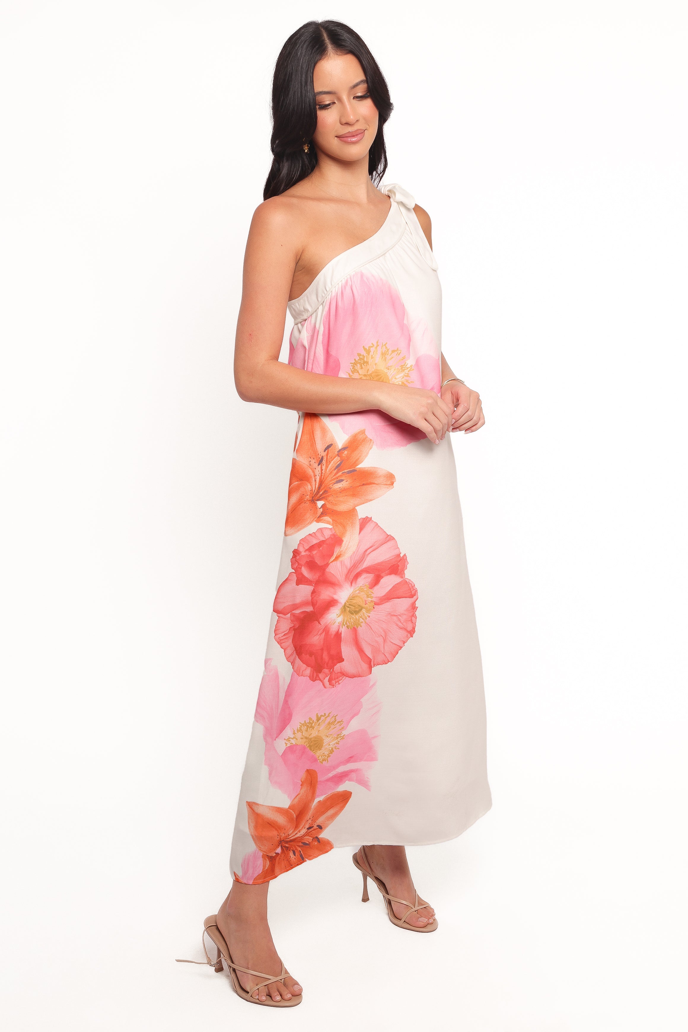 Petal and Pup USA DRESSES Charlize Maxi Dress - White Pink
