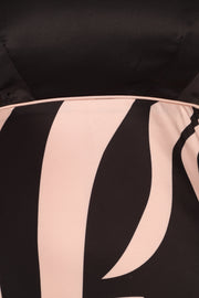 Petal and Pup USA DRESSES Chelle Slip Midi Dress - Black Pink