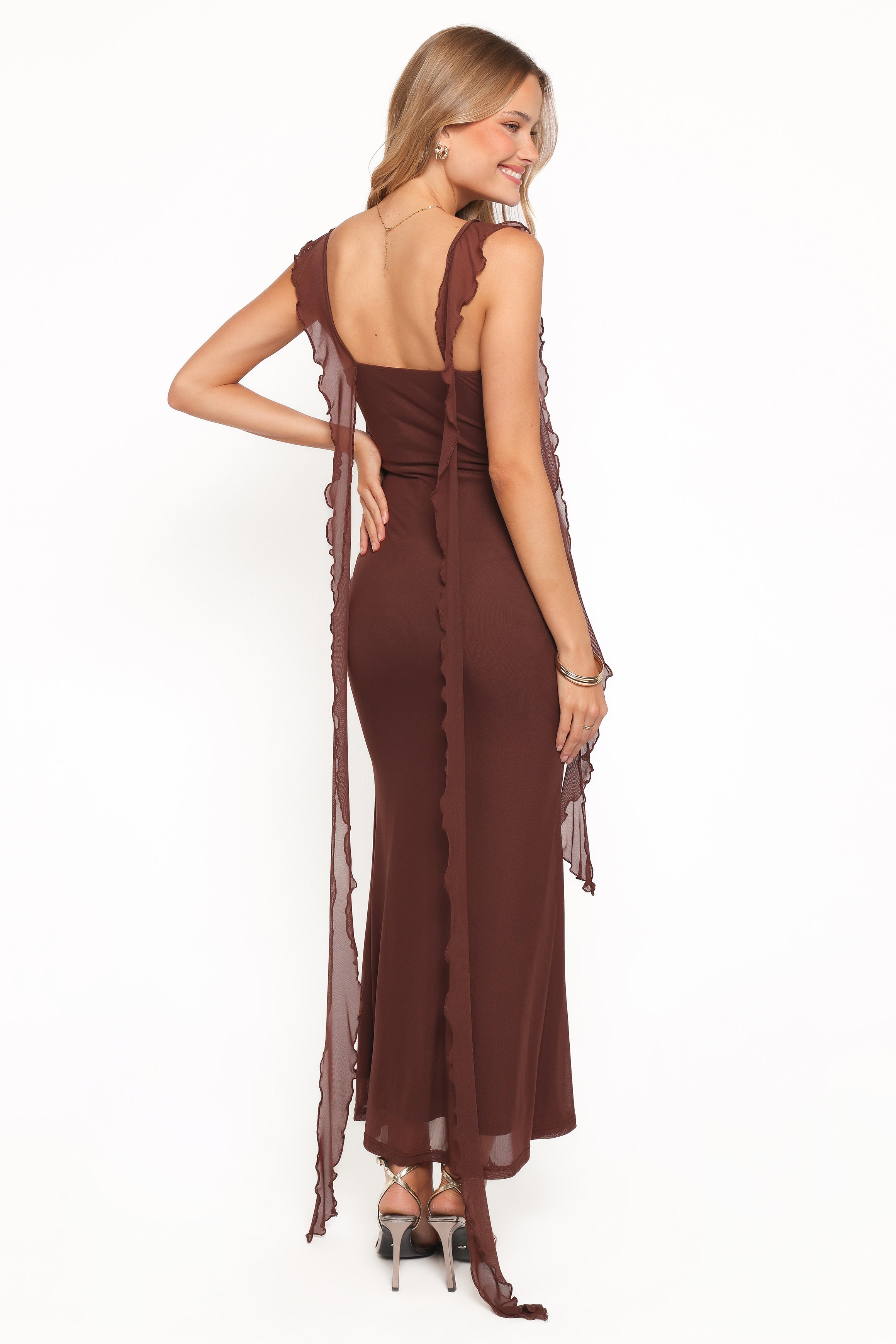 Petal and Pup USA DRESSES Chiara Maxi Dress - Brown