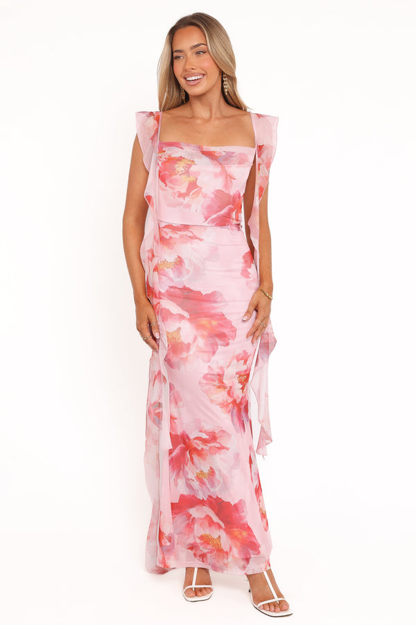 Petal and Pup USA DRESSES Chiara Maxi Dress - Pink Peony