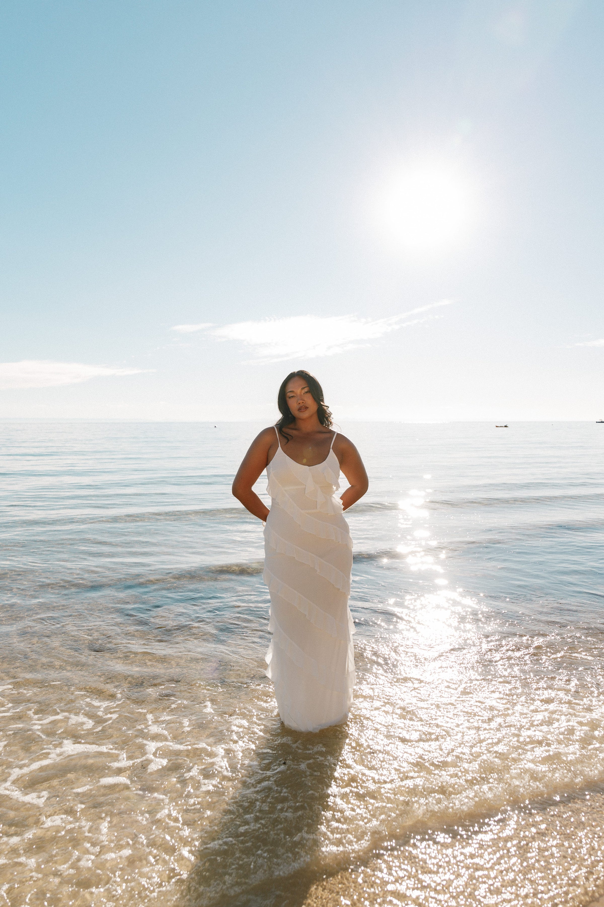 Ciao Ruffles Maxi Dress - Cloud White Ciao Ruffles Maxi Dress - Cloud White