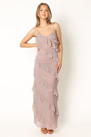 Petal and Pup USA DRESSES Ciao Ruffles Maxi Dress - Dusty Lavender