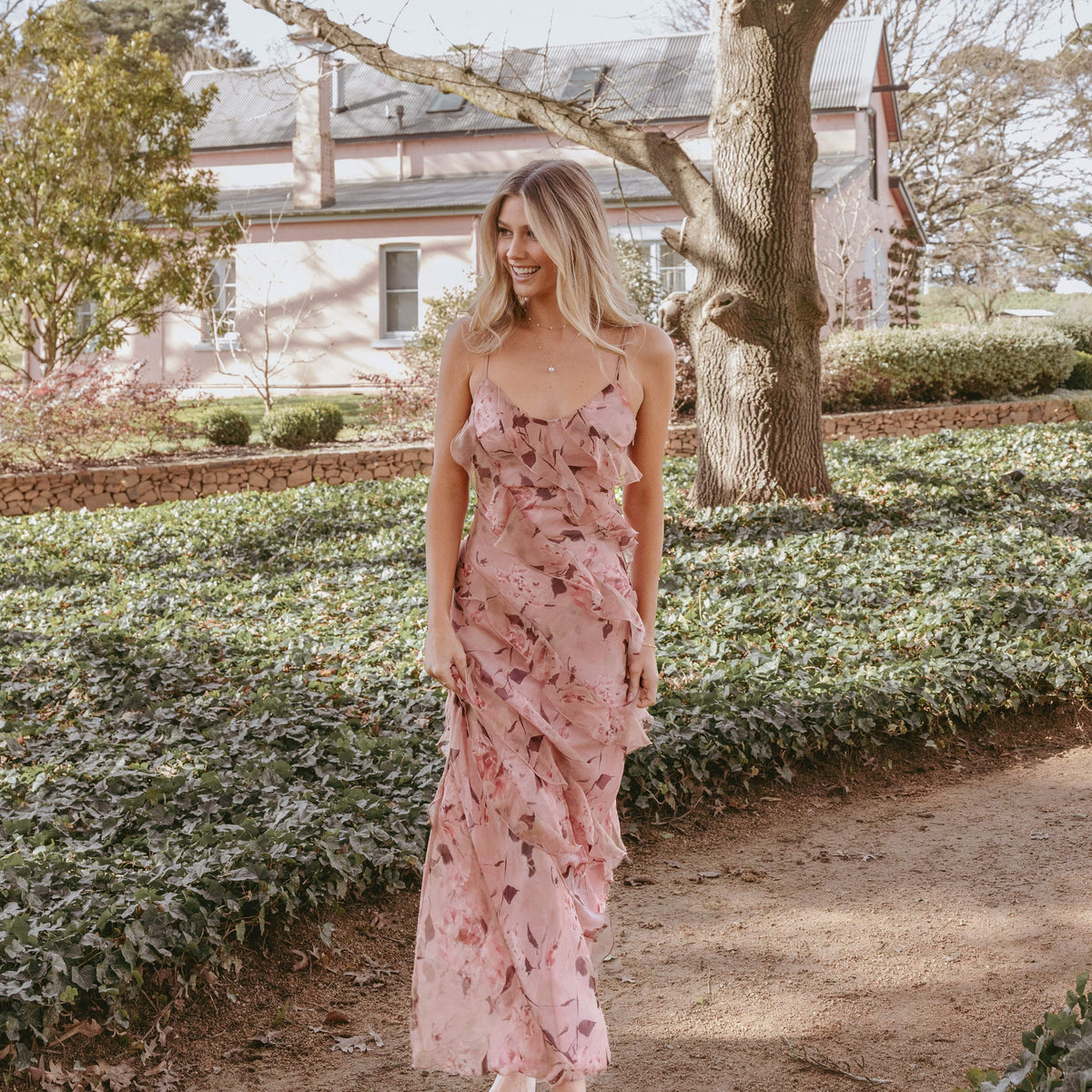 Petal and Pup Women's Ciao Ruffles Maxi Dress