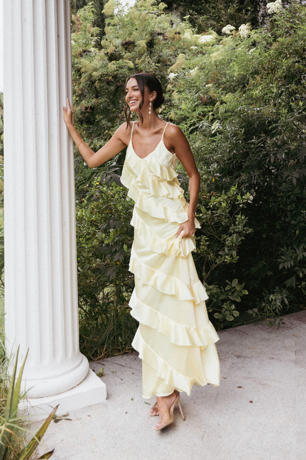 Bloom Strapless Maxi Dress - Green Floral