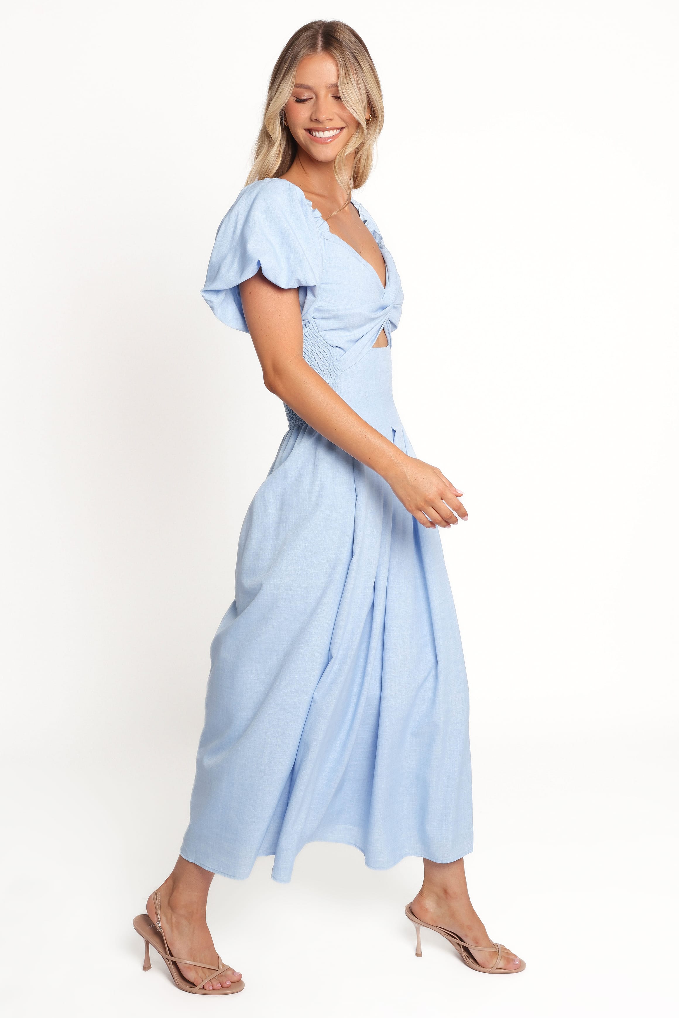 Cintra Puff Sleeve Maxi Dress - Blue | Petal & Pup USA Cintra Puff Sleeve Maxi Dress - Blue | Petal & Pup USA