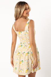 Petal and Pup USA DRESSES Cintrico Mini Dress - Lemon