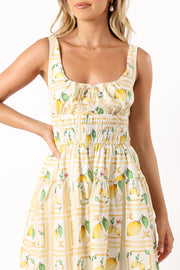 Petal and Pup USA DRESSES Cintrico Mini Dress - Lemon