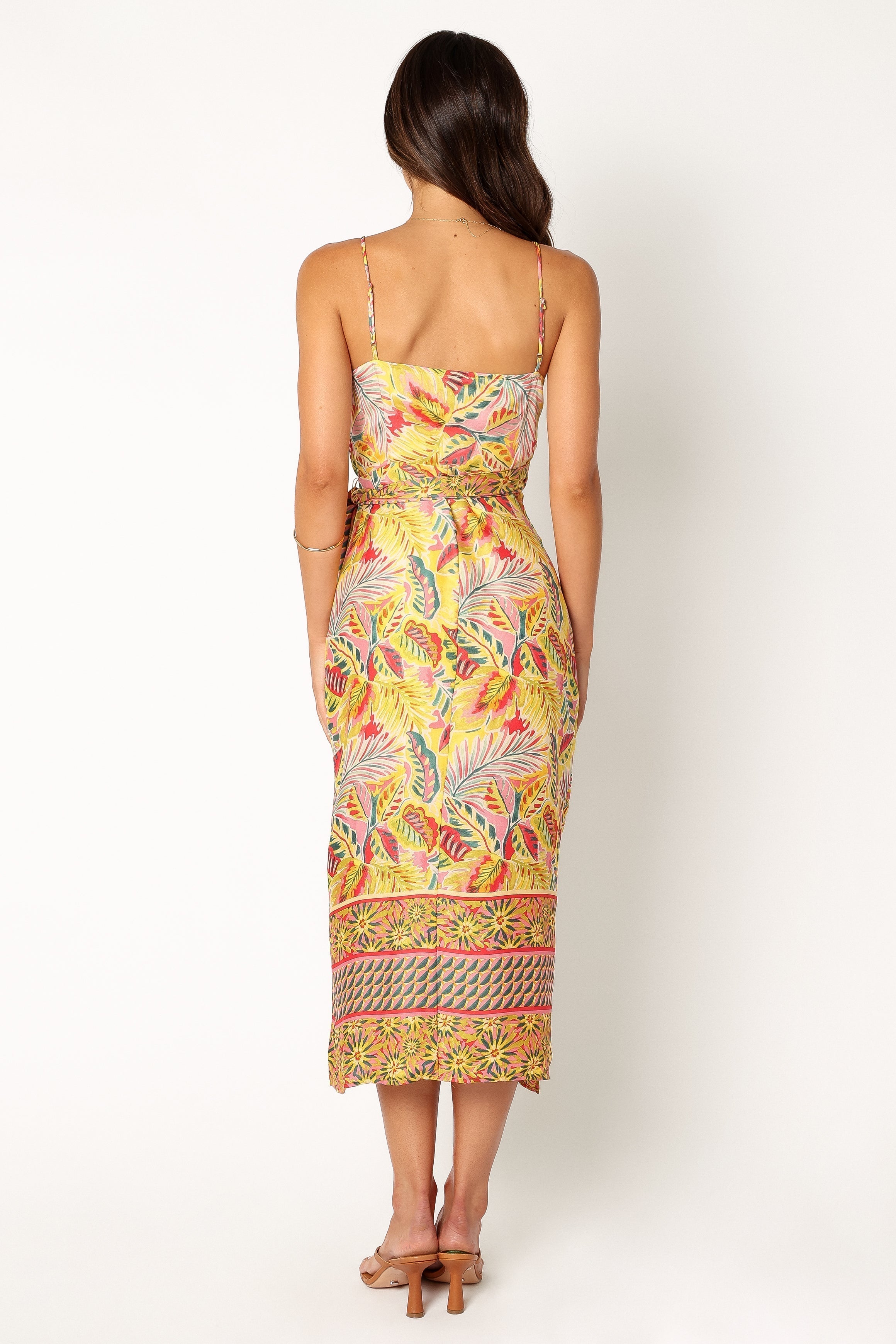 Petal and Pup USA DRESSES Clement Wrap Midi Dress - Tropical